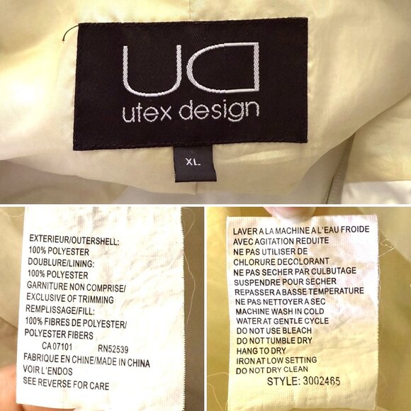 Lightweight Quilted White Jacket Size XL Spacecore Gorpcore Ready by Utex Design - Picture 7 of 13